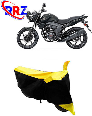 RRZ Waterproof Two Wheeler Cover for Honda(CB Trigger, Black, Yellow)