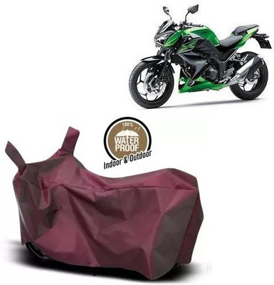 OliverX Waterproof Two Wheeler Cover for Kawasaki(Z400 BS6, Maroon)