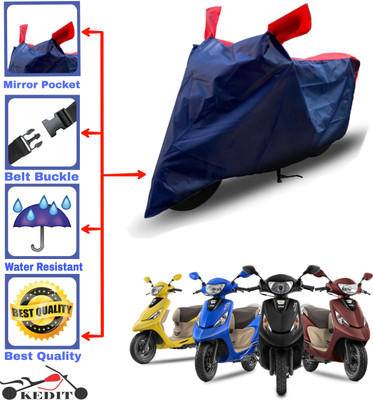 KEDIT Two Wheeler Cover for TVS(Zest 110 BS6, Red, Blue)