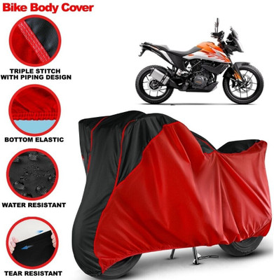 Grizzly Two Wheeler Cover for KTM(390 Adventure, Black, Red)