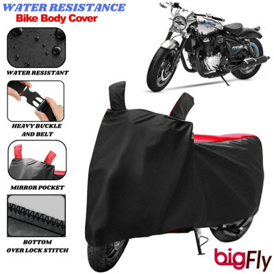 BigFly Two Wheeler Cover for Royal Enfield(Black, Red)