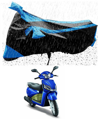 Furious3D Two Wheeler Cover for Mahindra(Gusto Electric, Blue, Black)
