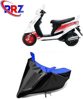 RRZ Waterproof Two Wheeler Cover for Mahindra(Rodeo UZO, Black, Blue)