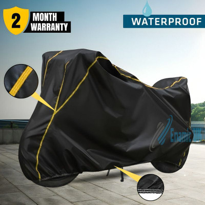 Enamic UK Waterproof Two Wheeler Cover for Yamaha(MT 15 New BS6, Black, Yellow)