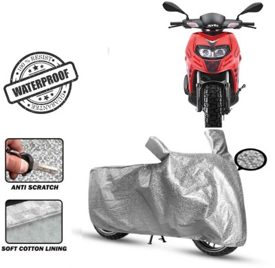 ROYAL AUTO MART Waterproof Two Wheeler Cover for Aprilia(Strom ZX, Silver)