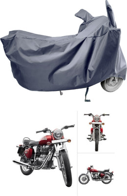 Amexride Two Wheeler Cover for Royal Enfield(Twin spark, Grey)