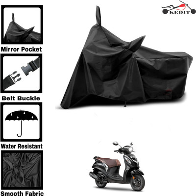 KEDIT Two Wheeler Cover for Universal For Bike(Fascino, Black)