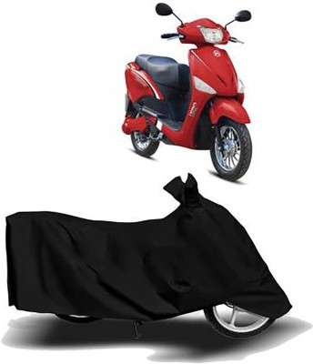 Mdstar Waterproof Two Wheeler Cover for Hero Electric(Electric Flash, Black)