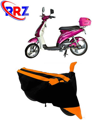 RRZ Waterproof Two Wheeler Cover for Avon(E Lite, Black, Orange)