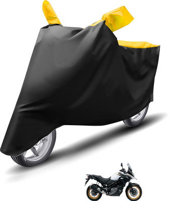 Caronix Waterproof Two Wheeler Cover for Suzuki(V-Strom 650 XT, Yellow)