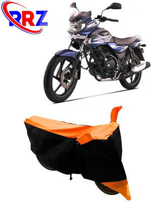 RRZ Waterproof Two Wheeler Cover for Bajaj(Discover 135, Black, Orange)