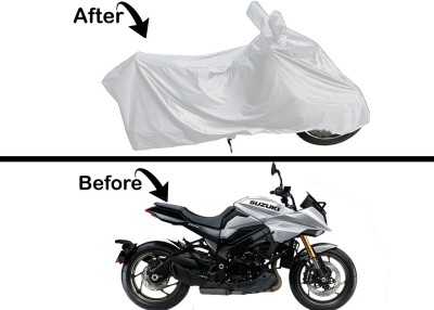 Archistylo Waterproof Two Wheeler Cover for Suzuki(Katana BS6, Silver)