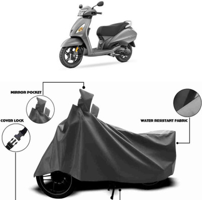 BigFly Waterproof Two Wheeler Cover for TVS(Scooty Zest 110, Grey)