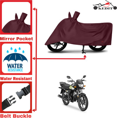 KEDIT Two Wheeler Cover for Honda(CD 110 Dream, Maroon)