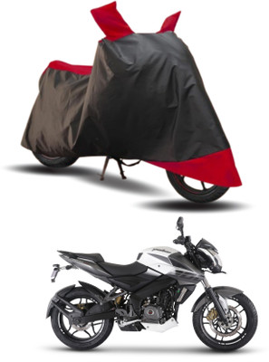 KEDIT Two Wheeler Cover for Bajaj(Pulsar NS125 BS6, Red, Black)
