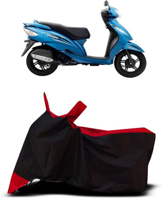 VESMEI Two Wheeler Cover for TVS(Wego BS6, Red)
