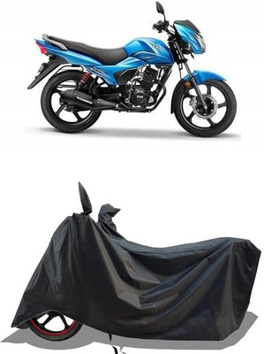 KEDIT Two Wheeler Cover for TVS(Victor GLX, Black)