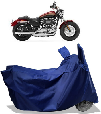 Amexride Two Wheeler Cover for Harley Davidson(1200 Custom, Blue)