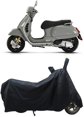Coxtor Waterproof Two Wheeler Cover for Vespa(GTS 300 BS6, Black)