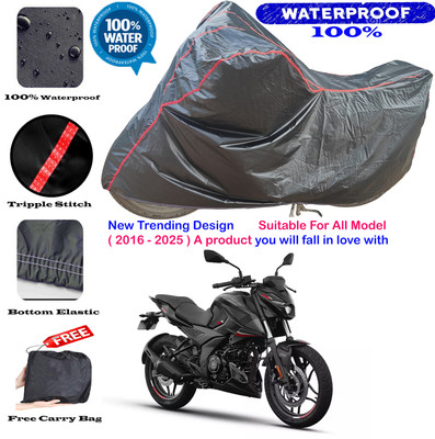 OliverX Waterproof Two Wheeler Cover for Bajaj(Black, Red)