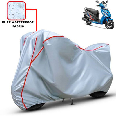 Delphinium Waterproof Two Wheeler Cover for Hero(Maestro Edge, Silver, Red)