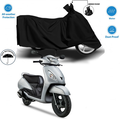 HWSXQAE Waterproof Two Wheeler Cover for Universal For Bike(Zest 110, Black)