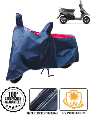 AutoRetail Waterproof Two Wheeler Cover for TVS(Scooty Pep+, Blue, Red)