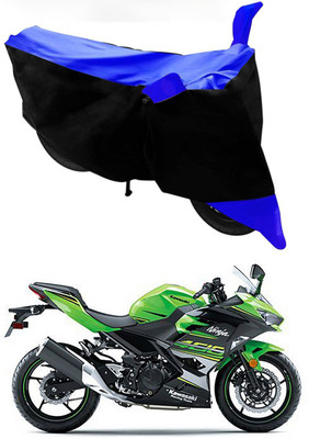 Furious3D Two Wheeler Cover for Kawasaki(Ninja 400, Blue, Black)