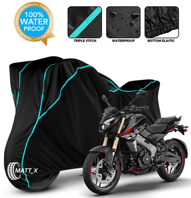 MATT_X Waterproof Two Wheeler Cover for Bajaj(Pulsar N160, Black, Blue)