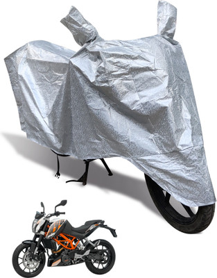 MOCKHE Waterproof Two Wheeler Cover for KTM(390 Duke, Silver)