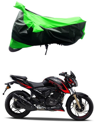 MMSSTAR Waterproof Two Wheeler Cover for TVS(Apache RTR 200 4V, Green, Black)