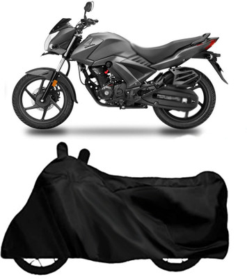ROYAL AUTO MART Waterproof Two Wheeler Cover for Mahindra, Universal For Bike(Stallio, Black)