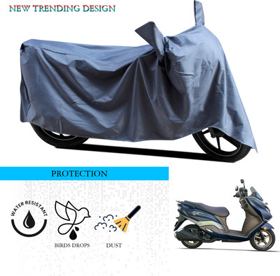 ANTHUB Waterproof Two Wheeler Cover for Suzuki(Burgman Street 125, Grey)