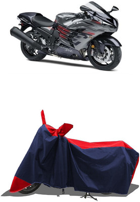 SUGASHRI Waterproof Two Wheeler Cover for Kawasaki(Ninja ZX-14R, Red, Blue)
