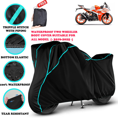 AutoGalaxy Waterproof Two Wheeler Cover for KTM(RC 125 BS6, Black)