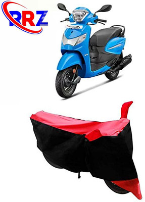 RRZ Waterproof Two Wheeler Cover for Hero(MotoCorp Pleasure Plus, Black, Red)