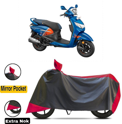HWSXQAE Waterproof Two Wheeler Cover for Hero(Red, Black)