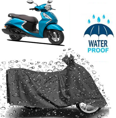 Autoinnovation Waterproof Two Wheeler Cover for Yamaha(Fascino, Grey)
