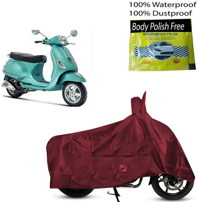 EGAL Waterproof Two Wheeler Cover for Vespa(BS6, Maroon)