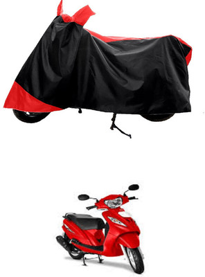 GROFATIK Two Wheeler Cover for TVS(Wego, Red)