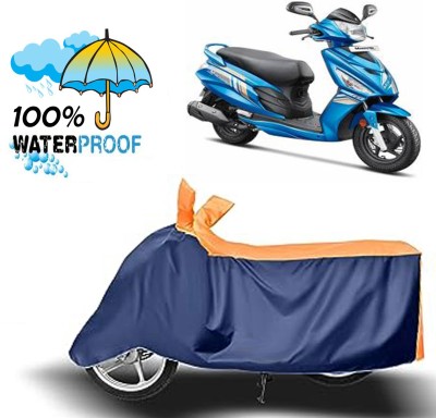 ROYAL AUTO MART Waterproof Two Wheeler Cover for Mahindra(Kine, Blue, Orange)