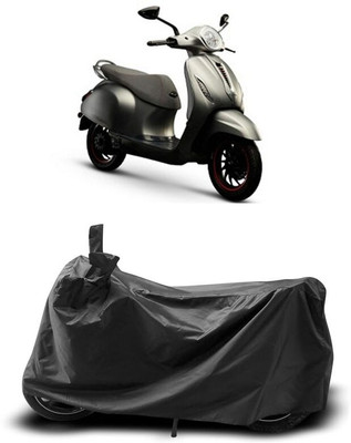 KEDIT Two Wheeler Cover for Bajaj(Urbanite Chetak, Black)
