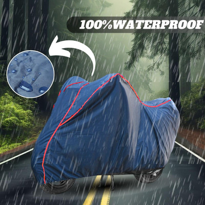 OliverX Waterproof Two Wheeler Cover for Mahindra(MOJO XT 300, Black, Red)