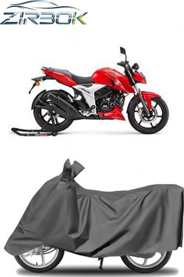 ZIRBOK Waterproof Two Wheeler Cover for TVS(Apache RTR 160, Grey)