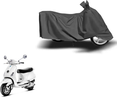 FKOK Waterproof Two Wheeler Cover for Piaggio(Vespa LX, Grey)