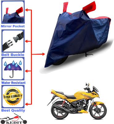 AASHTIK MART Two Wheeler Cover for Hero(Ignitor, Red, Blue)