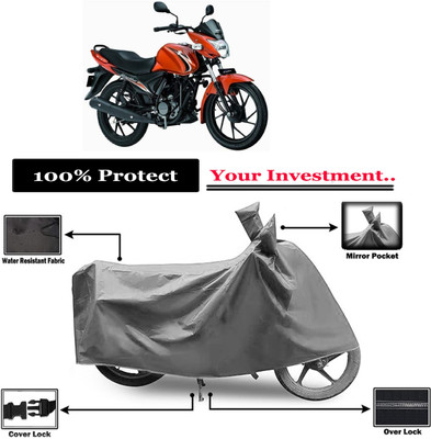Amexride Two Wheeler Cover for Suzuki(Sling, Grey)