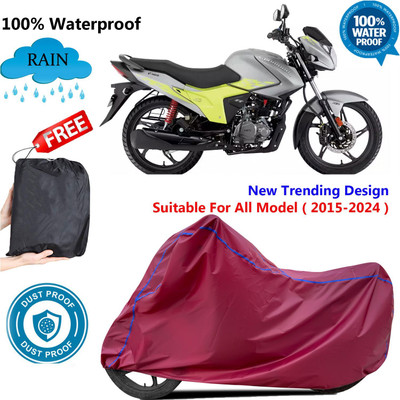 OliverX Waterproof Two Wheeler Cover for Hero(Glamour Blaze, Maroon)