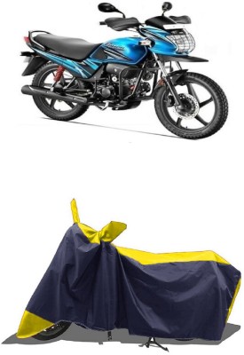 SUGASHRI Waterproof Two Wheeler Cover for Hero(Passion Pro TR, Yellow, Blue)