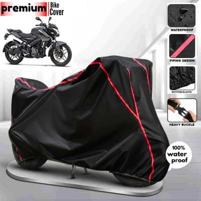 AutoGalaxy Waterproof Two Wheeler Cover for Bajaj(Pulsar NS 200, Black, Red)